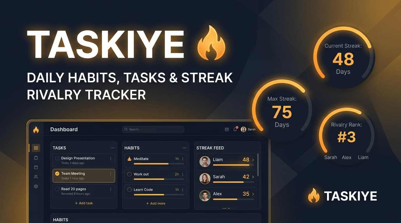 Taskiye - Tasks & Habits Manager App